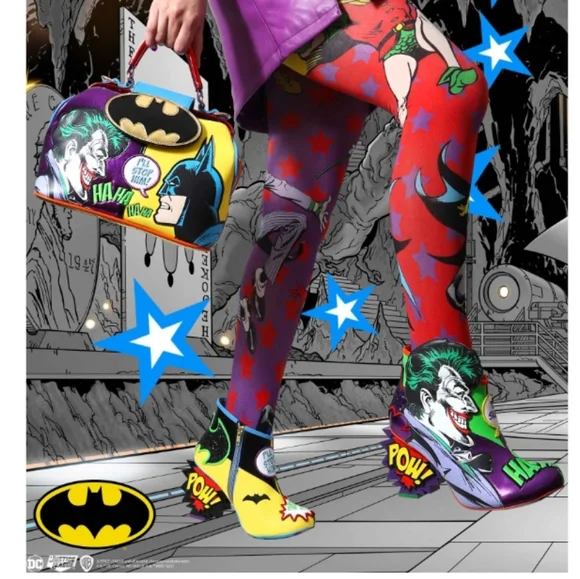 Batman and Joker Deadly Duo ankle boots, a size 10 & a size 11 - Picture 13 of 13